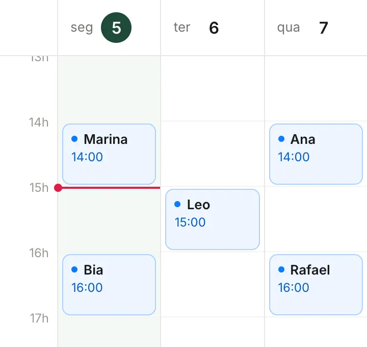 A agenda da semana na Destravoo, com as aulas entrando